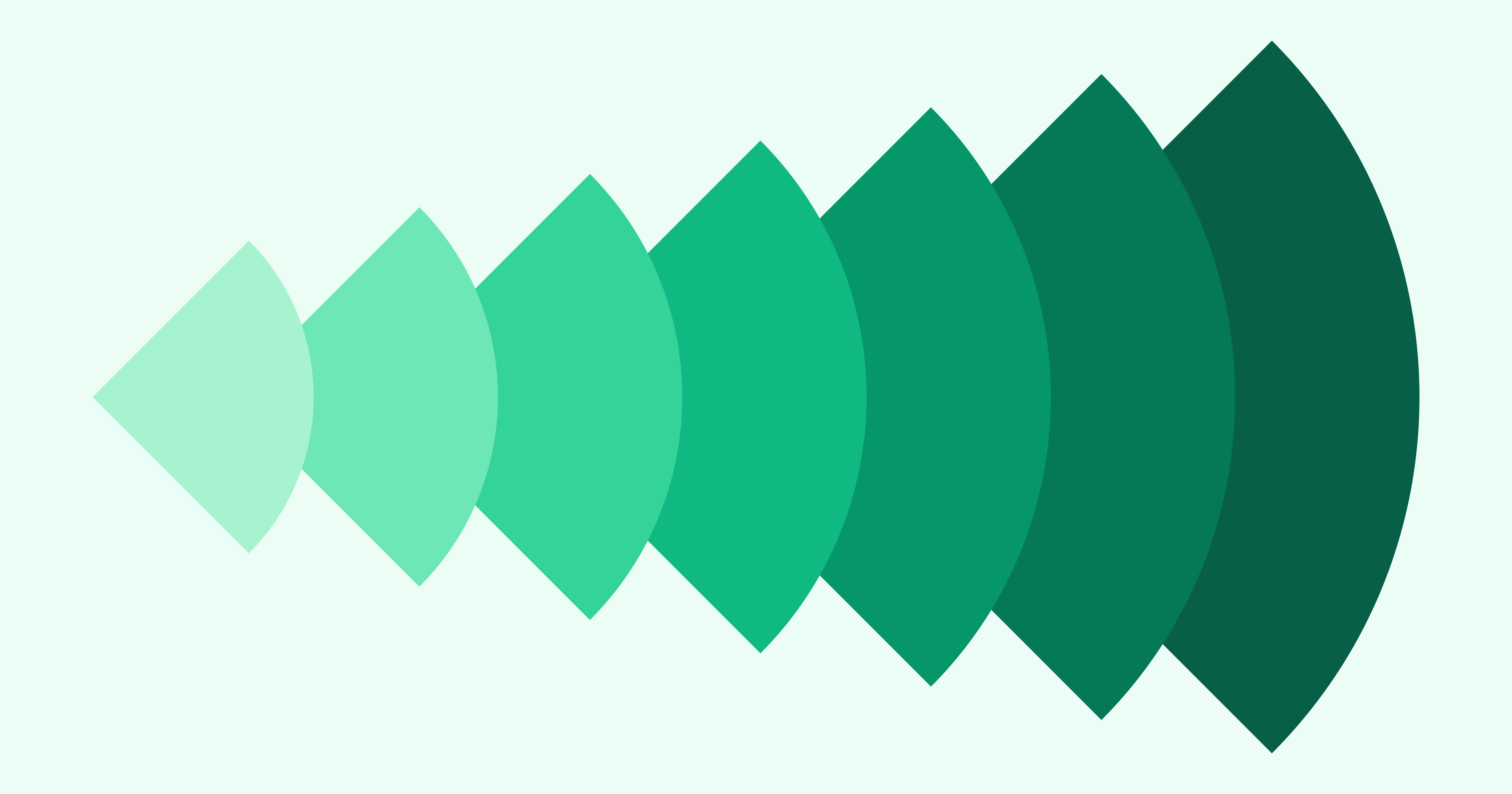 abstraktes Muster mit grünen Viertelkreisen